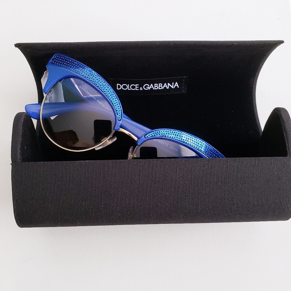 NWT Designer Dolce & Gabbana Cat Eye Embellished Sunglasses
